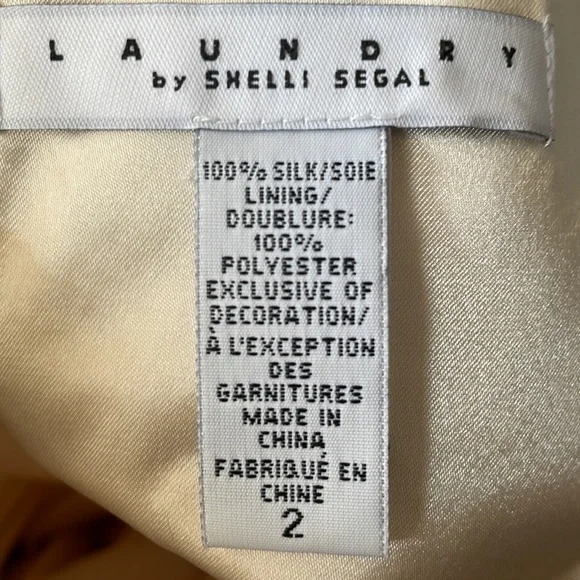 Laundry By ShelliSegal Ivory Embroidered DressSize 2